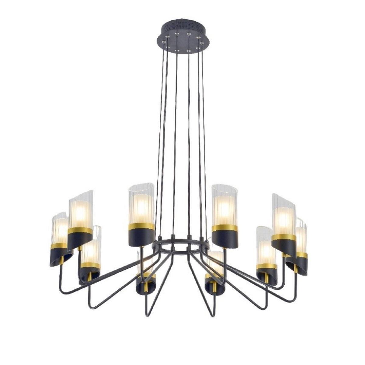 Подвесная люстра Gerhort G31129/10BK+GD CL+WT