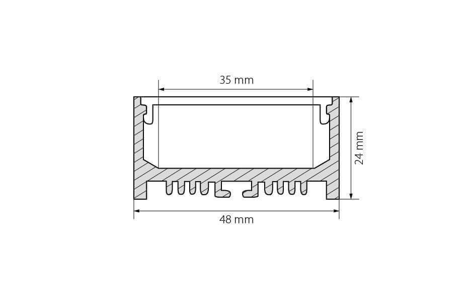 Профиль Arlight ARH-LINE-2448-2000 ANOD 018684