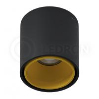 Светильник накладной KEA R ED GU10 Black-Gold Ledron неповоротный под сменную лампу