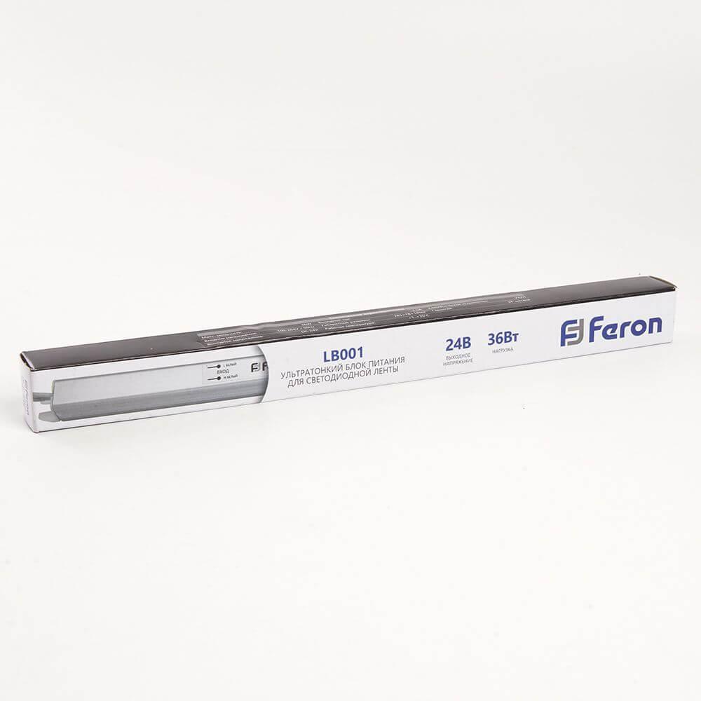 Блок питания для светодиодной ленты Feron LB001 24V 36W IP20 1,5A 48012