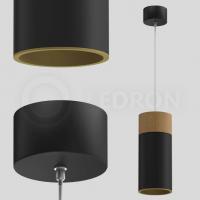 Подвесной светодиодный светильник Ledron SLC7392/12W-PS Black-Gold