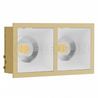 Светильник встраиваемый RISE KIT 2 Gold-White LeDron составной под сменную лампу