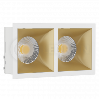 Светильник встраиваемый RISE KIT 2 White-Gold LeDron составной под сменную лампу