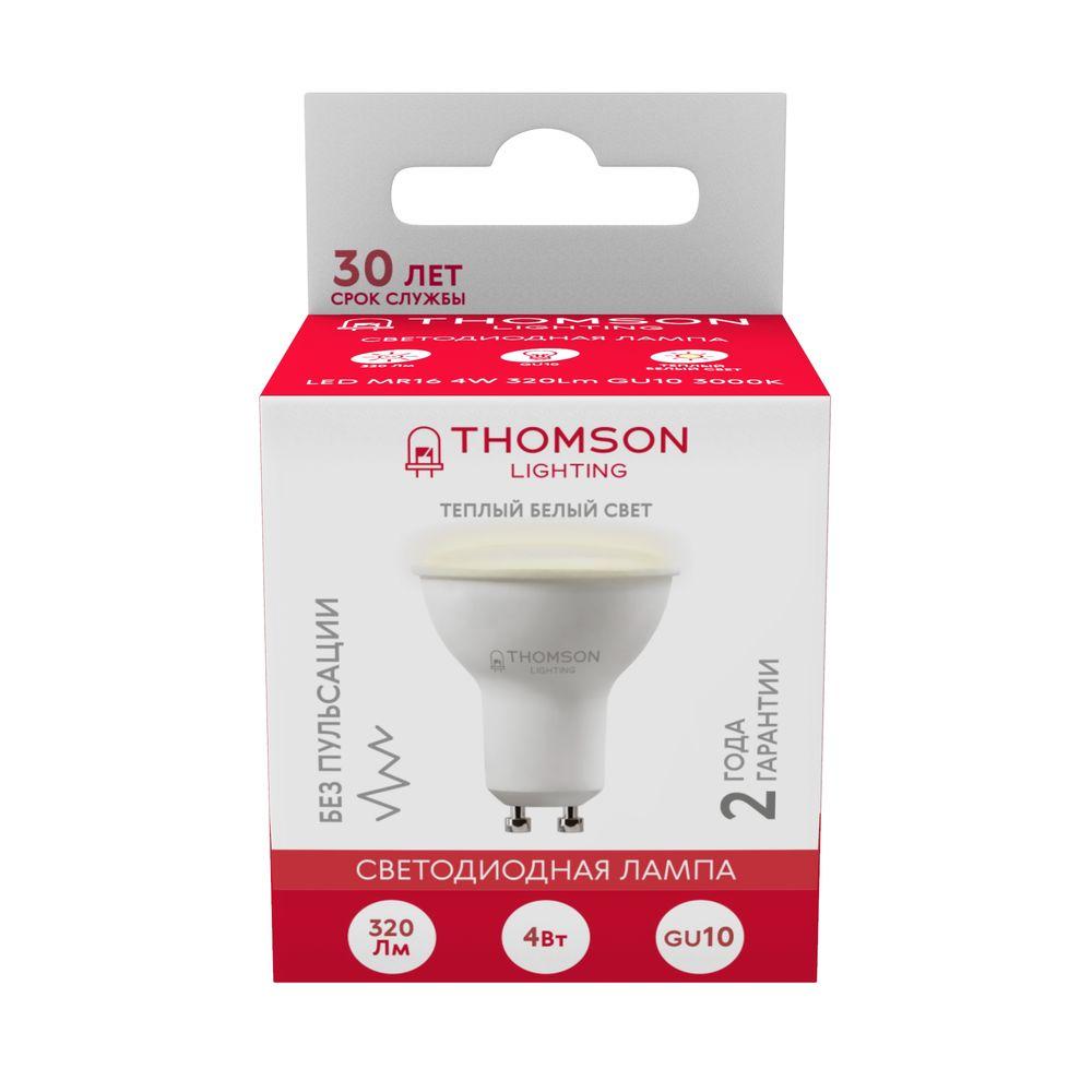Лампа светодиодная Thomson GU10 4W 3000K полусфера матовая TH-B2103