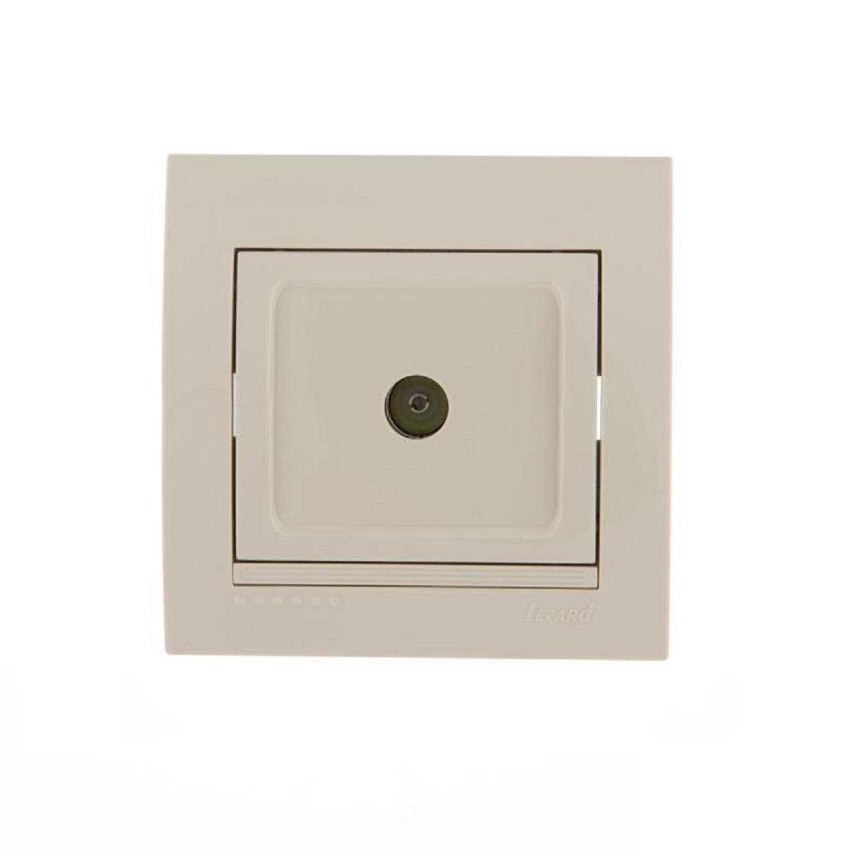 Розетка ТВ оконечная Lezard Deriy кремовая 702-0303-13