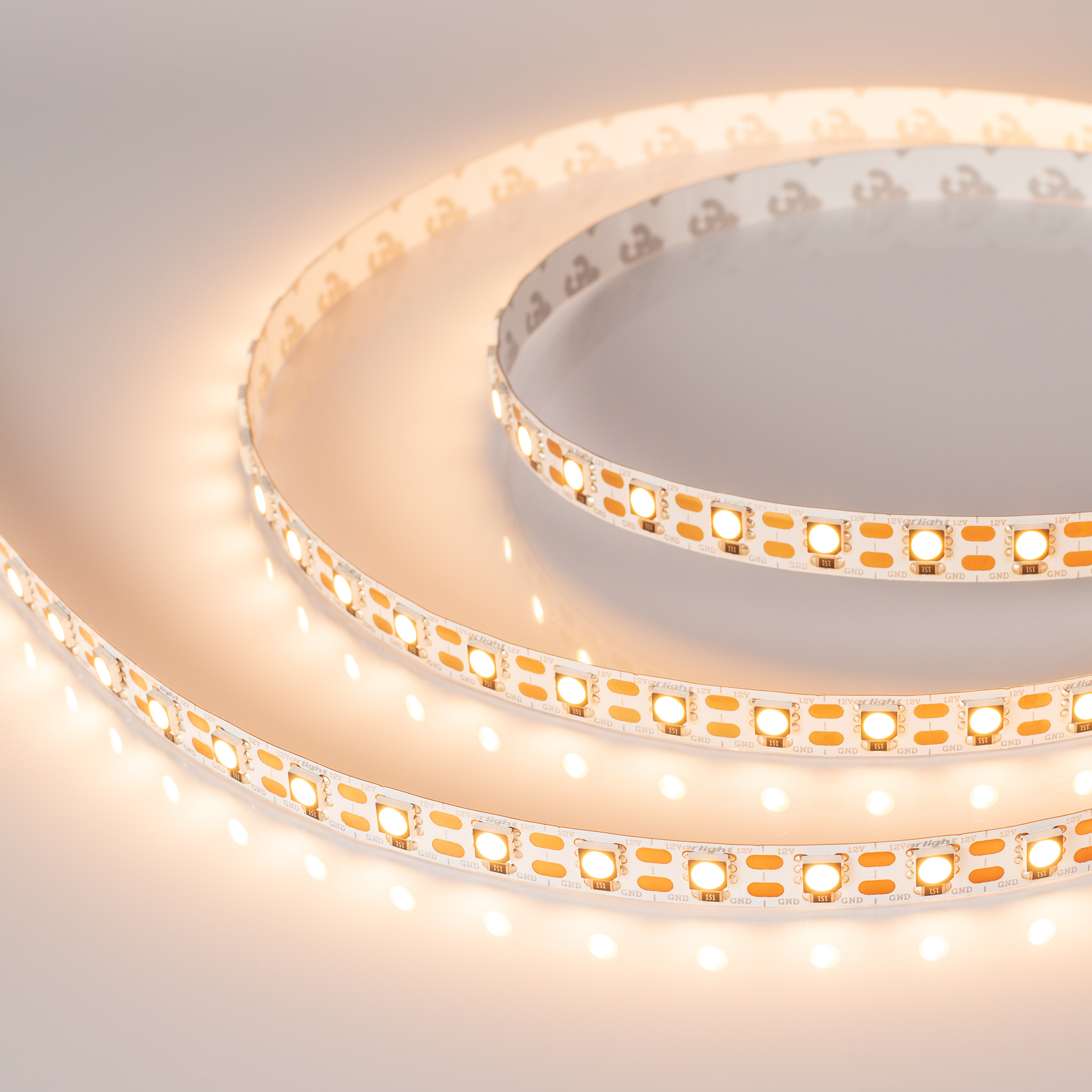 Светодиодная лента Arlight 16,8W/m 72LED/m 5060SMD теплый белый 5M 021473(1)