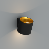 Светильник настенный COME Black-Gold Ledron неповоротный LED