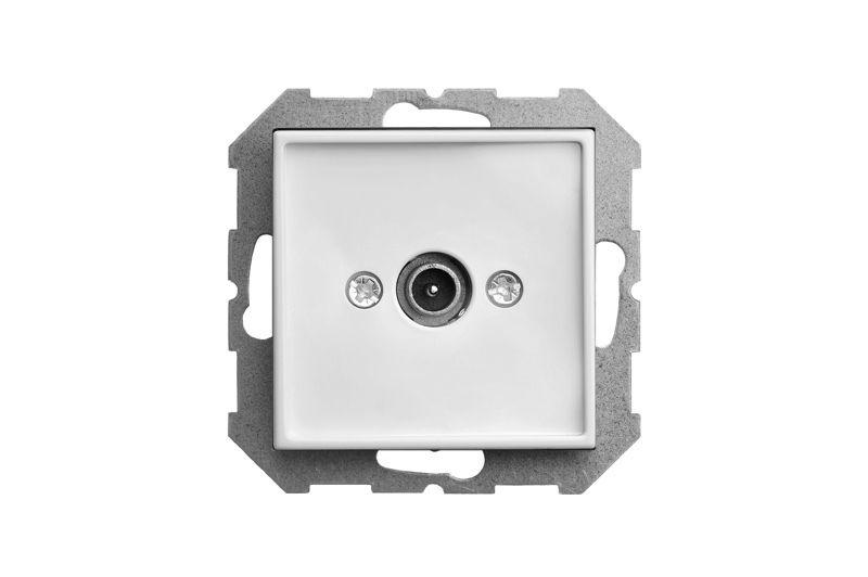 Розетка TV оконечная Liregus Epsilon белый 28-024