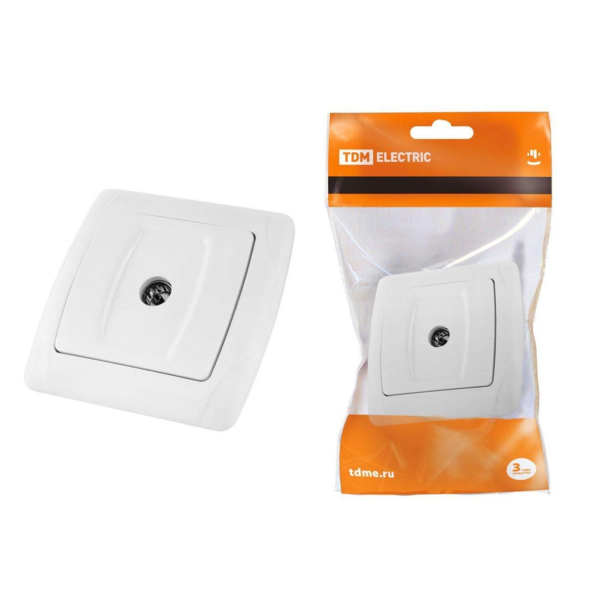 Розетка TV TDM Electric Онега белая SQ1805-0023