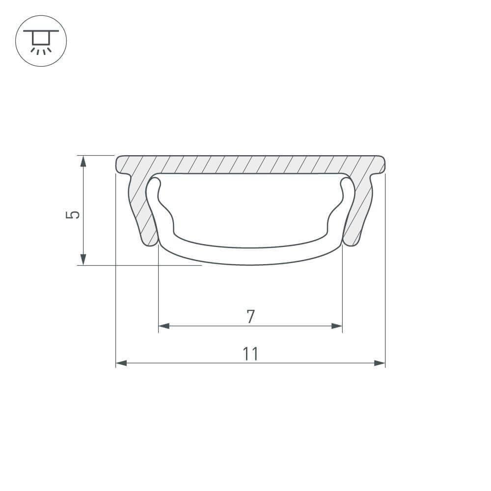 Профиль Arlight ARH-Bent-W11-2000 Anod 023592