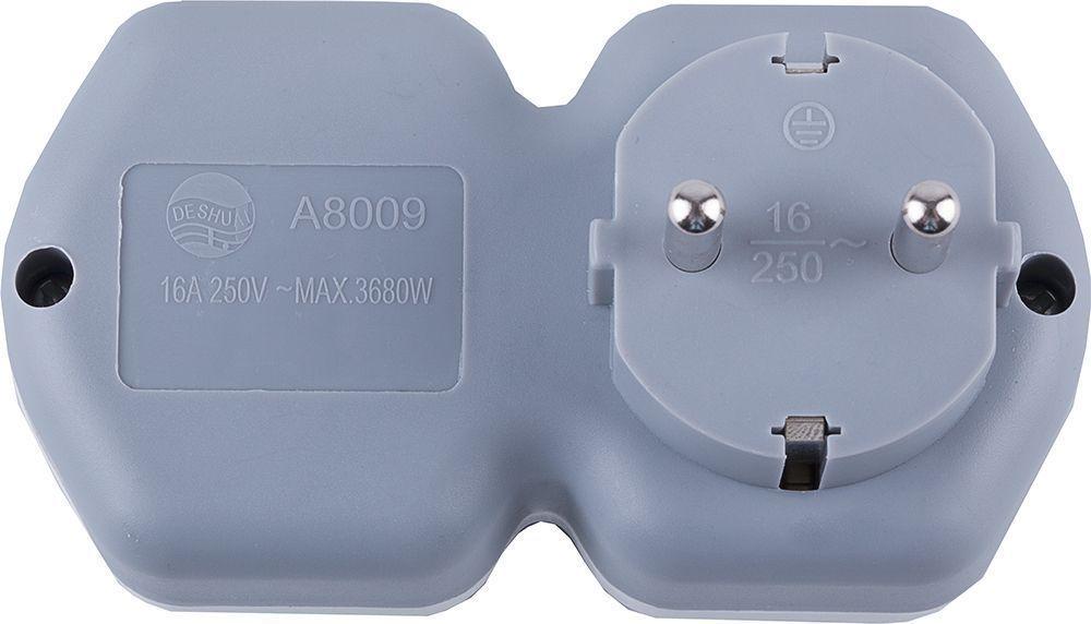 Разветвитель сетевой Stekker 2гн с/з ADP16-12-20 32870