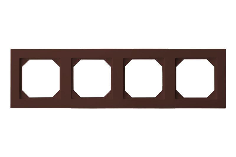 Рамка 4-постовая Liregus Epsilon коричневый 28-149